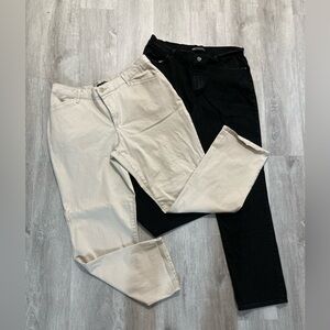 Bundle of Lee Pants- Lee Relaxed Fit Size 12 Black and Khaki